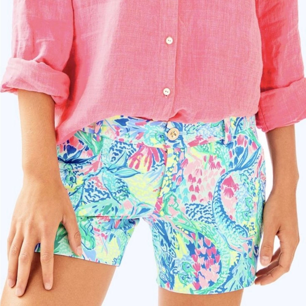 Lilly Pulitzer Knitted Callahan Shorts Mermaid Cove 00